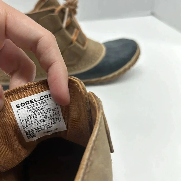 Sorel Out N about Leather Snow Boot Waterproof Lace Up Brown Black Women’s 7 - Picture 8 of 10